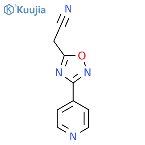 2-3-(pyridin-4-yl)-1,2,4-oxadiazol-5-ylacetonitrile structure