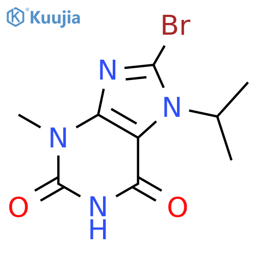 8-bromo-3-methyl-7-(propan-2-yl)-2,3,6,7-tetrahydro-1H-purine-2,6-dione structure