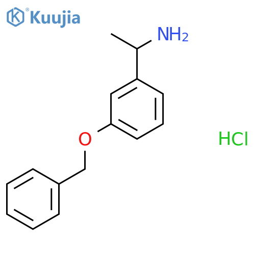 1-[3-(Benzyloxy)phenyl]ethan-1-amine hydrochloride structure