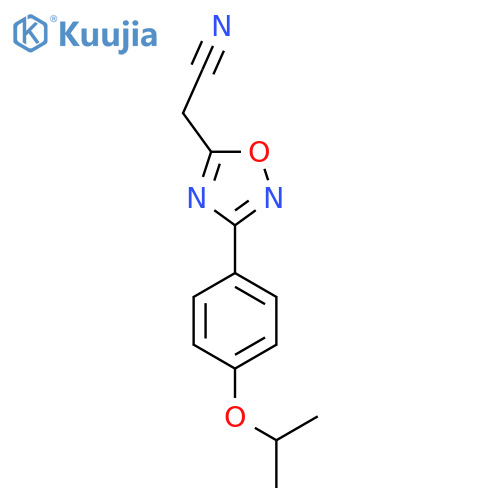 3-(4-Isopropoxyphenyl)-1,2,4-oxadiazol-5-ylacetonitrile structure