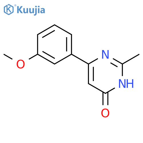 6-(3-methoxyphenyl)-2-methylpyrimidin-4-ol structure