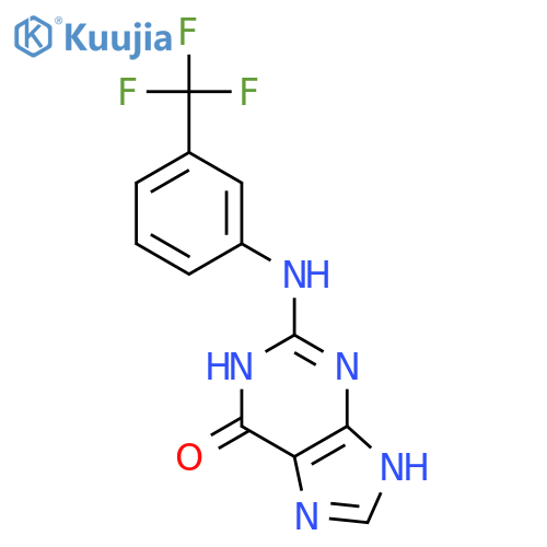 6H-Purin-6-one,1,9-dihydro-2-[[3-(trifluoromethyl)phenyl]amino]- structure