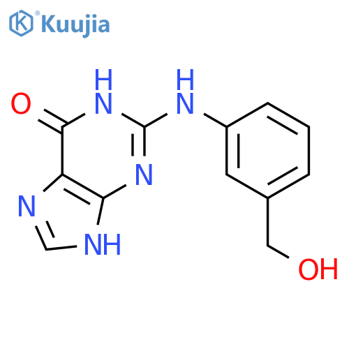 6H-Purin-6-one,1,9-dihydro-2-[[3-(hydroxymethyl)phenyl]amino]- structure