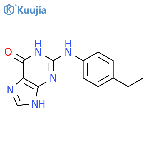 6H-Purin-6-one,2-[(4-ethylphenyl)amino]-1,9-dihydro- structure