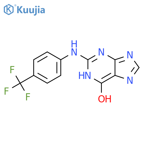6H-Purin-6-one,1,9-dihydro-2-[[4-(trifluoromethyl)phenyl]amino]- structure