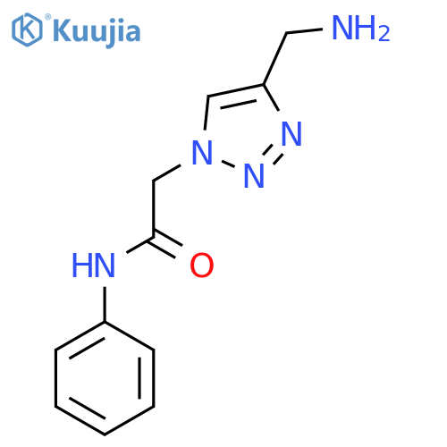 2-[4-(Aminomethyl)-1H-1,2,3-triazol-1-yl]-N-phenylacetamide structure