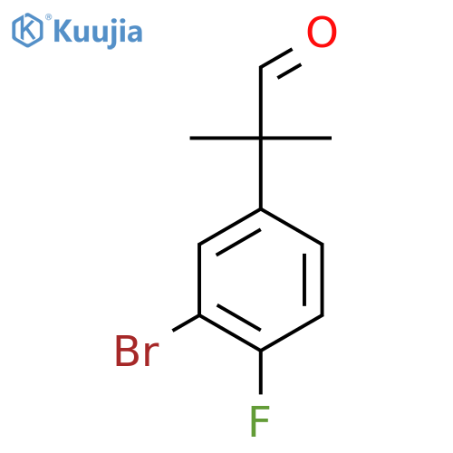 2-(3-Bromo-4-fluorophenyl)-2-methylpropanal structure
