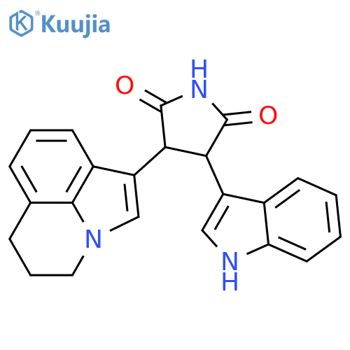 3-(5,6-Dihydro-4H-pyrrolo[3,2,1-ij]quinolin-1-yl)-4-(1H-indol-3-yl)-pyrrolidine-2,5-dione structure