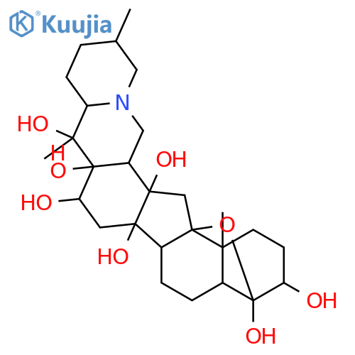 Cevane-3,4,12,14,16,17,20-heptol,4,9-epoxy-, (3a,4a,16b)- structure