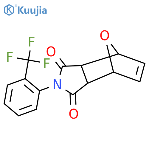 4-2-(trifluoromethyl)phenyl-10-oxa-4-azatricyclo5.2.1.0^{2,6}dec-8-ene-3,5-dione structure