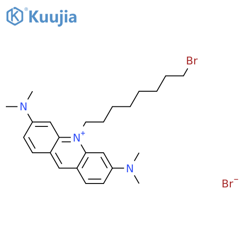 10-(8-bromooctyl)-3,6-bis(dimethylamino)acridin-10-ium structure