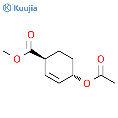 2-Cyclohexene-1-carboxylic acid, 4-(acetyloxy)-, methyl ester, trans- structure
