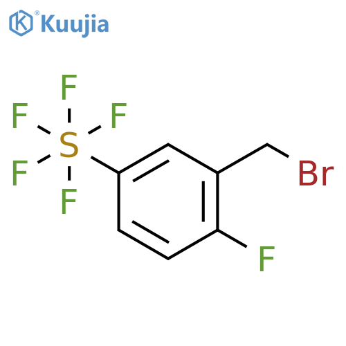 2-Fluoro-5-(pentafluorosulfur)benzyl bromide structure