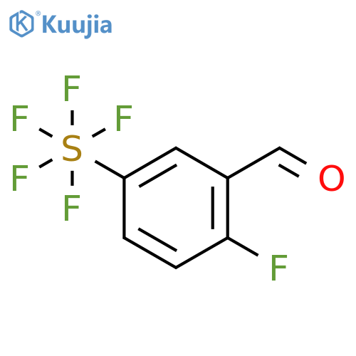 2-Fluoro-5-(pentafluorosulfur)benzaldehyde structure