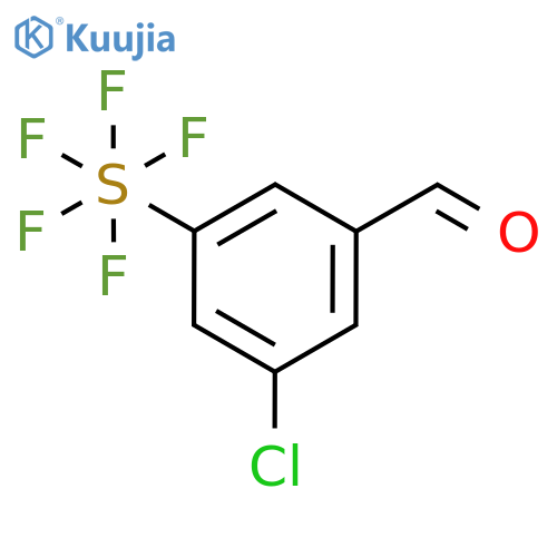 3-Chloro-5-(pentafluorosulfur)benzaldehyde structure