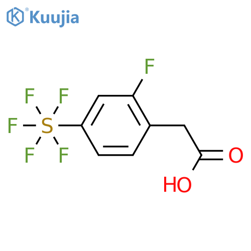 2-Fluoro-4-(pentafluorosulfur)phenylacetic acid structure