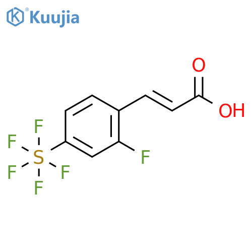 2-Fluoro-4-(pentafluorosulfur)cinnamic acid structure