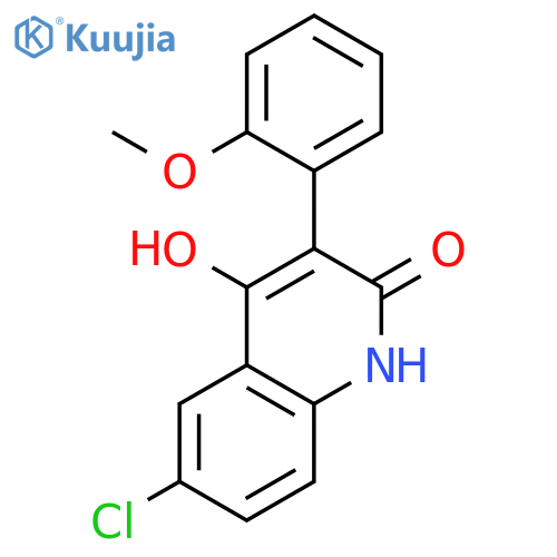 2(1H)-Quinolinone, 6-chloro-4-hydroxy-3-(2-methoxyphenyl)- structure