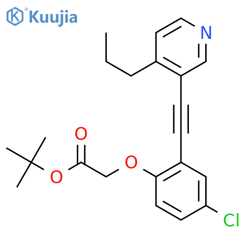 Tert-butyl 2-[4-chloro-2-[2-(4-propylpyridin-3-yl)ethynyl]phenoxy]acetate structure