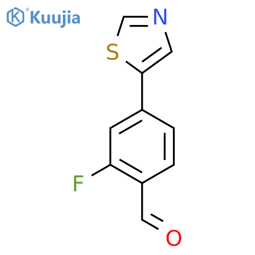 2-Fluoro-4-(1,3-thiazol-5-yl)benzaldehyde structure