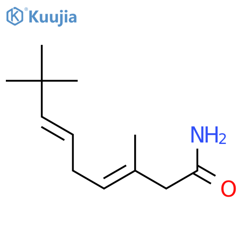 3,6-Nonadienamide, 3,8,8-trimethyl-, (E,E)- structure