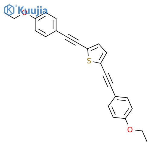 Thiophene, 2,5-bis[(4-ethoxyphenyl)ethynyl]- structure