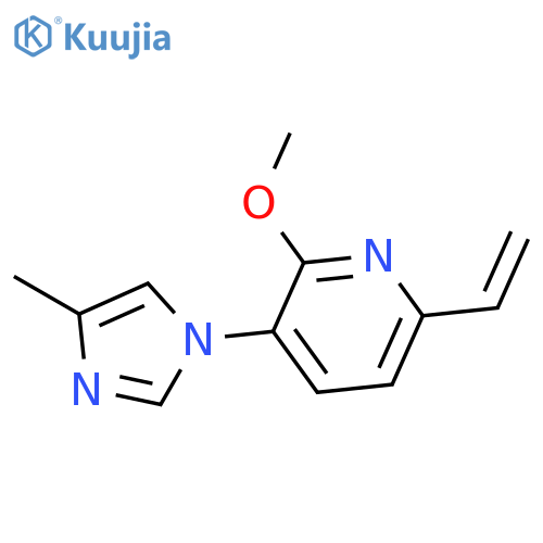 6-ethenyl-2-methoxy-3-(4-methyl-1H-imidazol-1-yl)-Pyridine structure