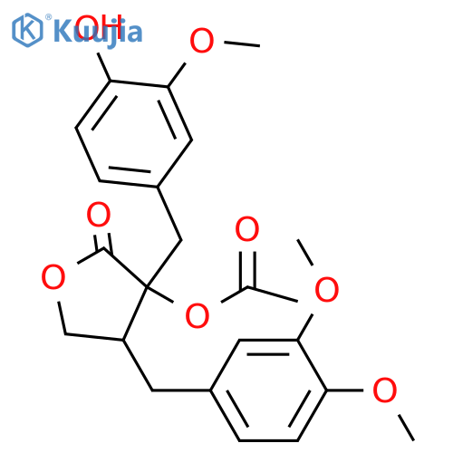 3,3',4,4',8-Pentahydroxy-8,8'-lignan-9,9'-olide; (8S,8'S)-form, 3,3',4'-Tri-Me ether, 8-Ac structure