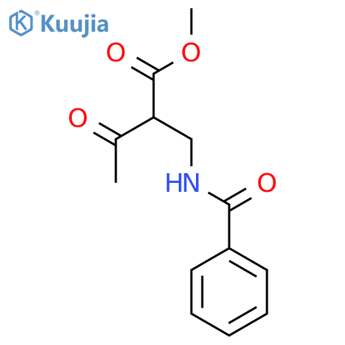 Methyl 2-(benzamidomethyl)-3-oxobutanoate structure