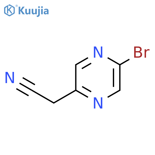 2-(5-bromopyrazin-2-yl)acetonitrile structure