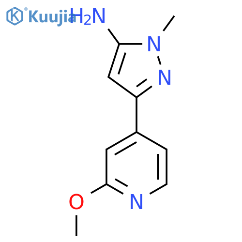 3-(2-methoxypyridin-4-yl)-1-methyl-1H-pyrazol-5-amine structure