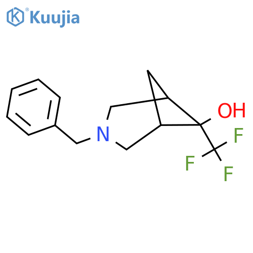3-benzyl-6-(trifluoromethyl)-3-azabicyclo[3.1.1]heptan-6-ol structure