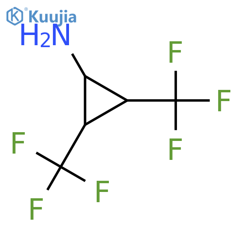 2,3-Bis(trifluoromethyl)cyclopropan-1-amine structure