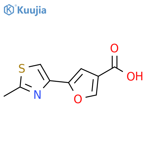5-(2-methyl-1,3-thiazol-4-yl)furan-3-carboxylic acid structure