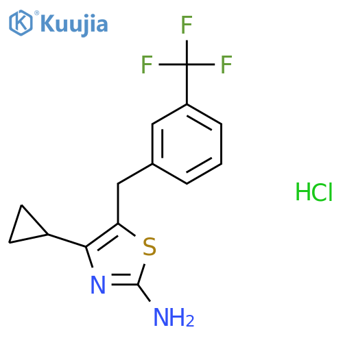 4-Cyclopropyl-5-{3-(trifluoromethyl)phenylmethyl}-1,3-thiazol-2-amine Hydrochloride structure