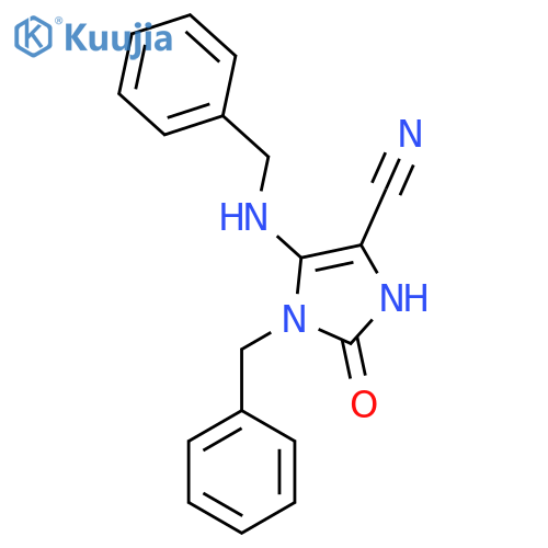 1-Benzyl-5-(benzylamino)-2-oxo-2,3-dihydro-1H-imidazole-4-carbonitrile structure