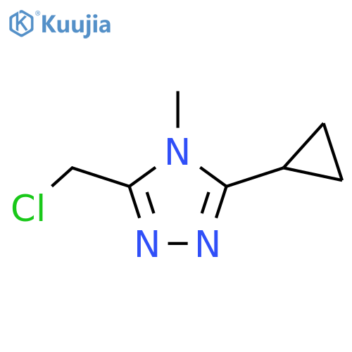 4H-1,2,4-Triazole, 3-(chloromethyl)-5-cyclopropyl-4-methyl- structure