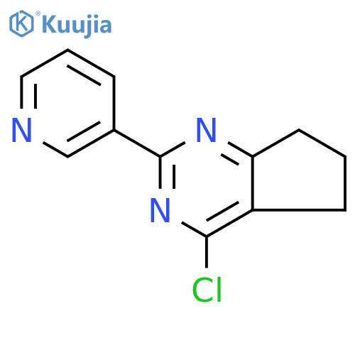 3-{4-Chloro-5H,6H,7H-cyclopentadpyrimidin-2-yl}pyridine structure