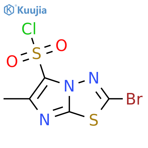 2-bromo-6-methylimidazo2,1-b1,3,4thiadiazole-5-sulfonyl chloride structure