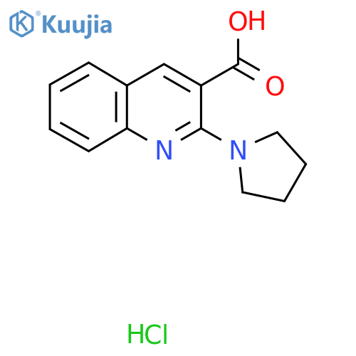 2-(Pyrrolidin-1-yl)quinoline-3-carboxylic acid hydrochloride structure