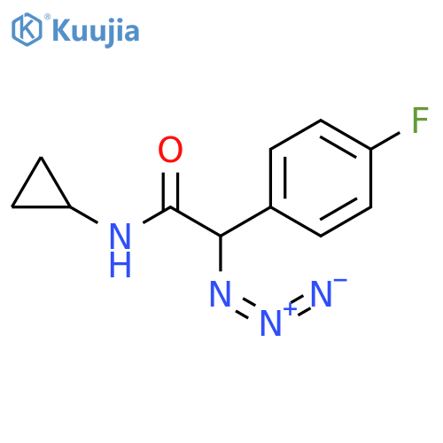 2-azido-N-cyclopropyl-2-(4-fluorophenyl)acetamide structure
