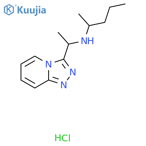 (Pentan-2-yl)(1-{[1,2,4]triazolo[4,3-a]pyridin-3-yl}ethyl)amine hydrochloride structure