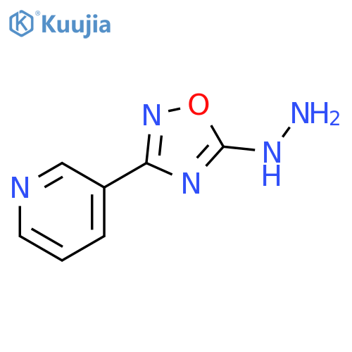 3-(5-hydrazinyl-1,2,4-oxadiazol-3-yl)pyridine structure