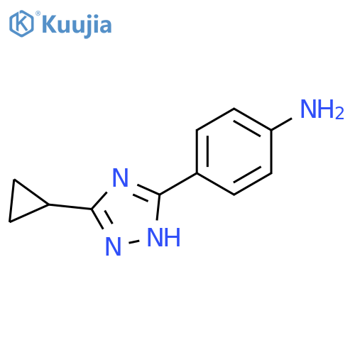 4-(3-cyclopropyl-1H-1,2,4-triazol-5-yl)aniline structure