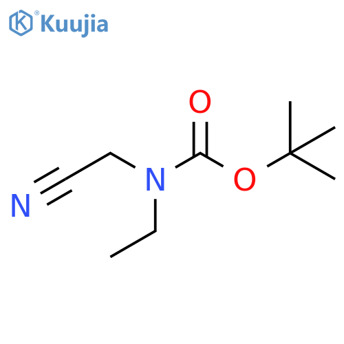tert-butyl N-(cyanomethyl)-N-ethylcarbamate structure