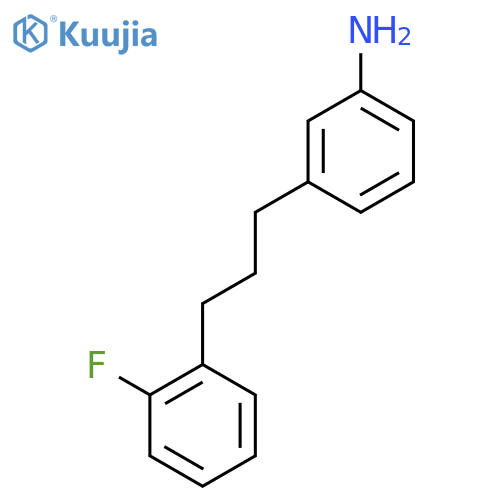 3-3-(2-fluorophenyl)propylaniline structure