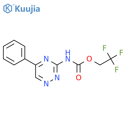 2,2,2-Trifluoroethyl N-(5-phenyl-1,2,4-triazin-3-yl)carbamate structure