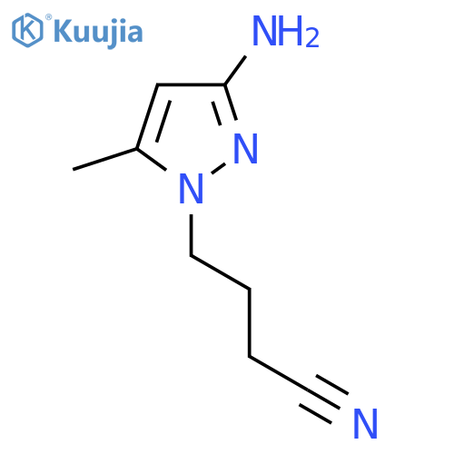 4-(3-Amino-5-methyl-1h-pyrazol-1-yl)butanenitrile structure