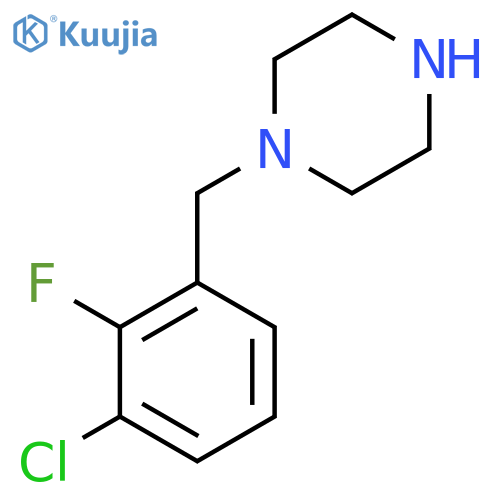 1-(3-chloro-2-fluorophenyl)methylpiperazine structure