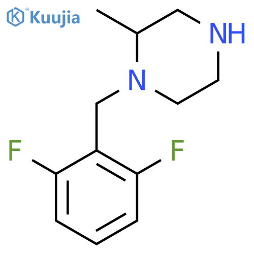 1-[(2,6-difluorophenyl)methyl]-2-methylpiperazine structure